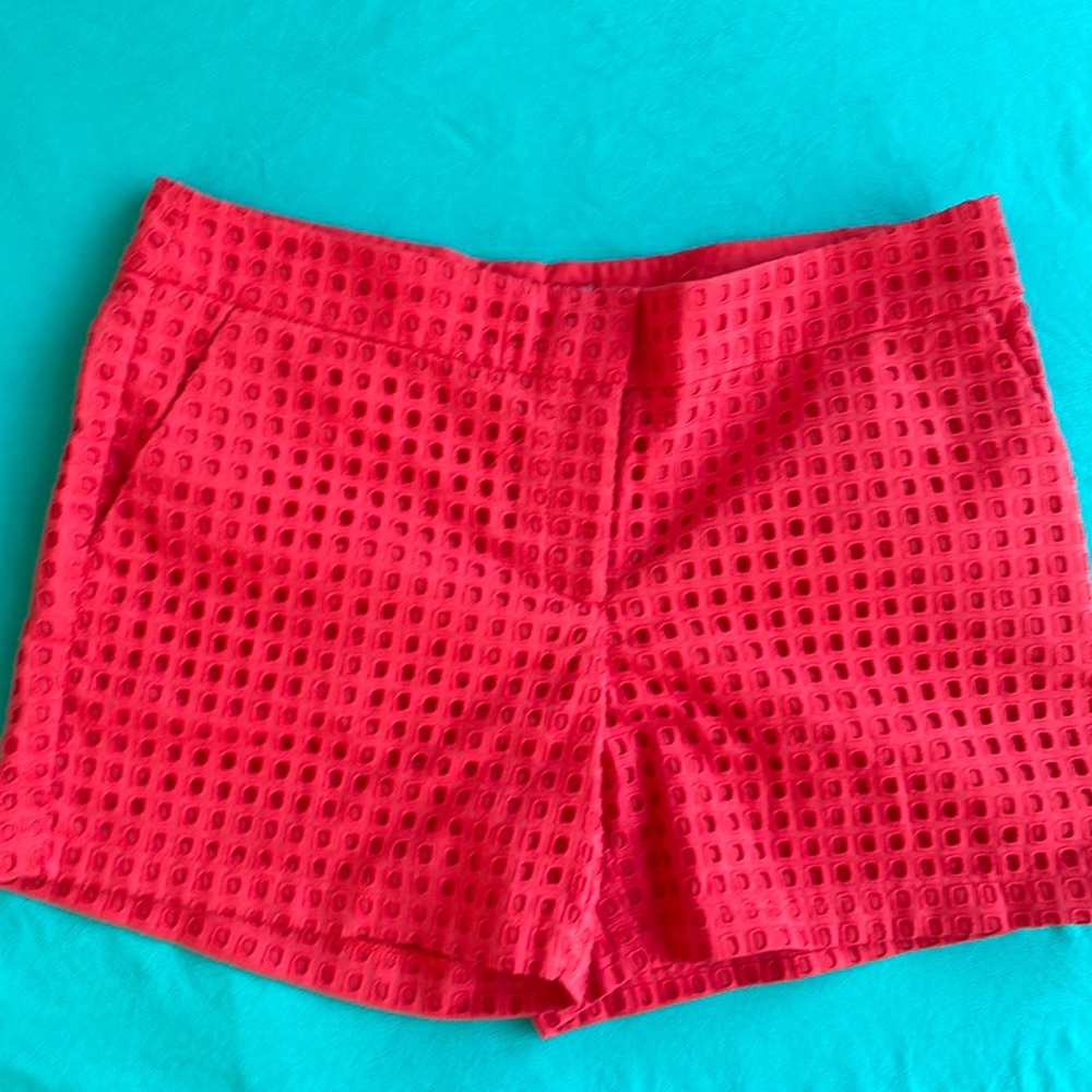 Size 8, red shorts